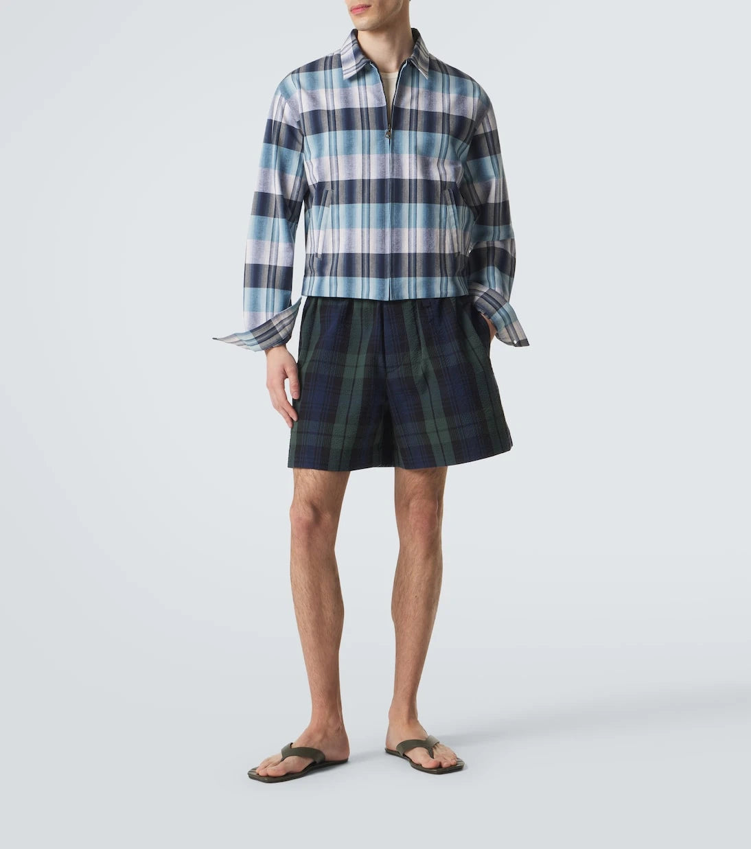 JW Anderson - Checked cotton blouson jacket