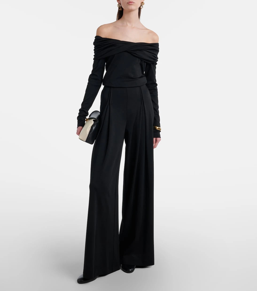 Max Mara - Cocco virgin wool jersey wide-leg pants