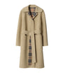 Burberry Beige Wool Reversible Hooded Wrap Coat