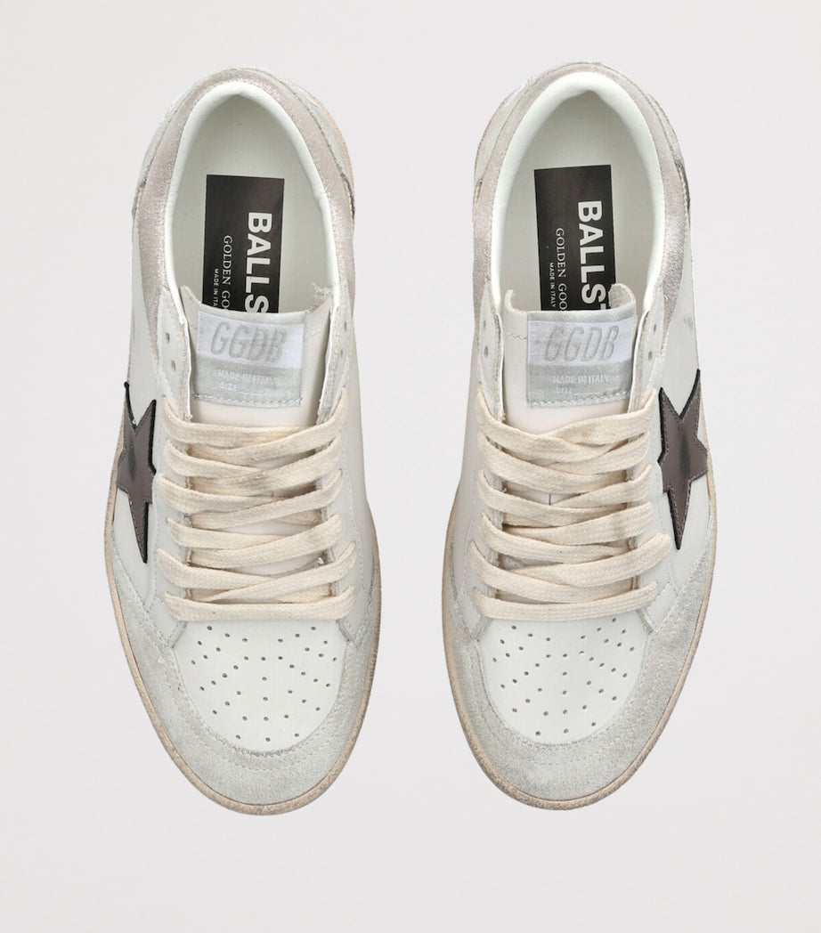 Golden Goose Beige Leather Ball Star Sneakers