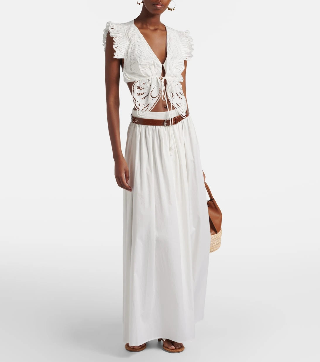 Farm Rio - Broderie anglaise cotton top