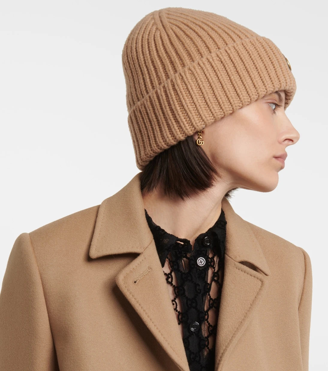 Gucci - Double G wool and cashmere beanie