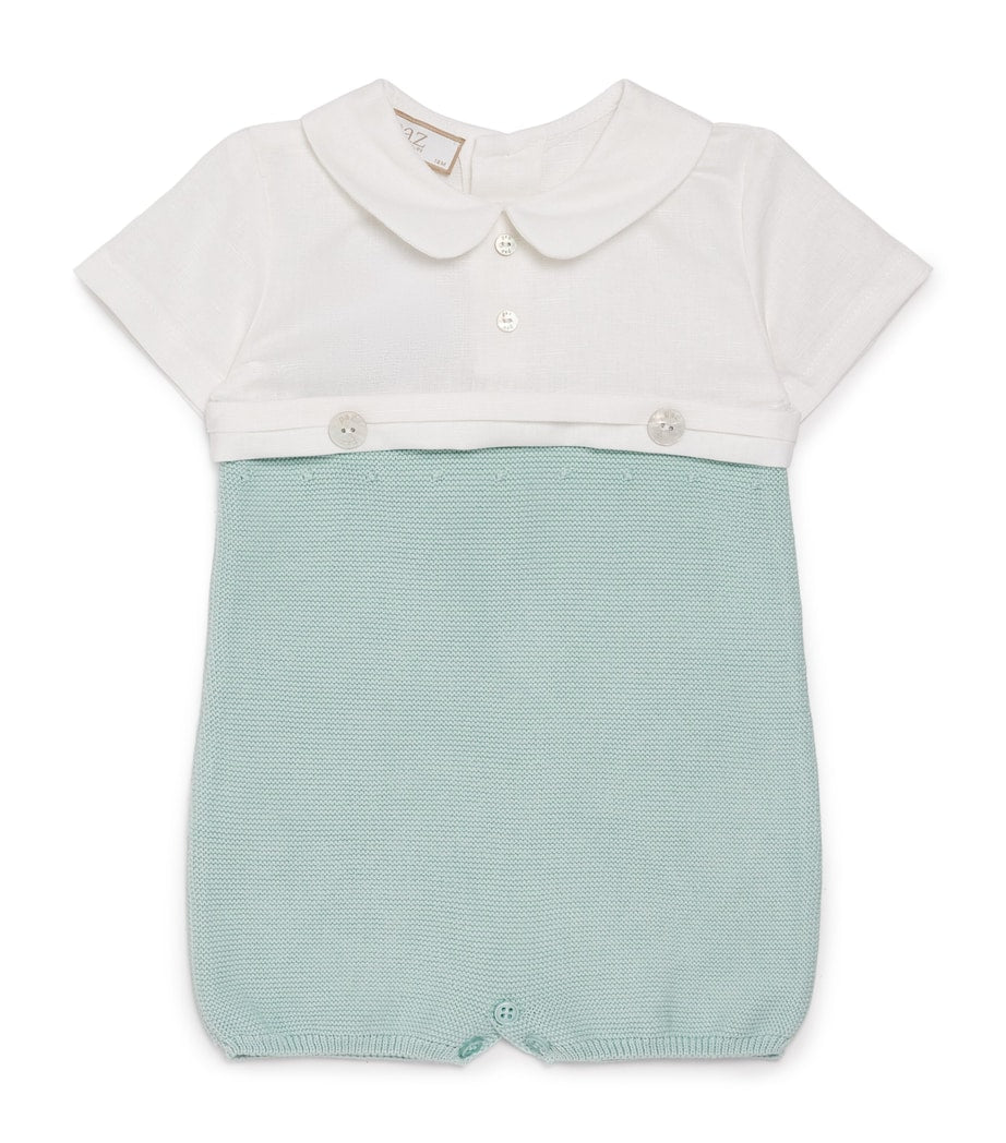 Cotton Knitted Cauce Playsuit (1-24 Months)