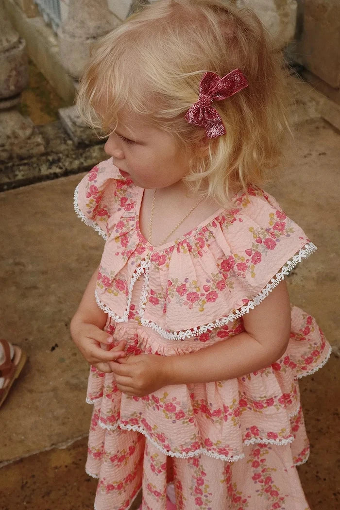 Konges Sløjd BELLA FRILL DRESS GOTS Çocuk Pamuklu Elbise