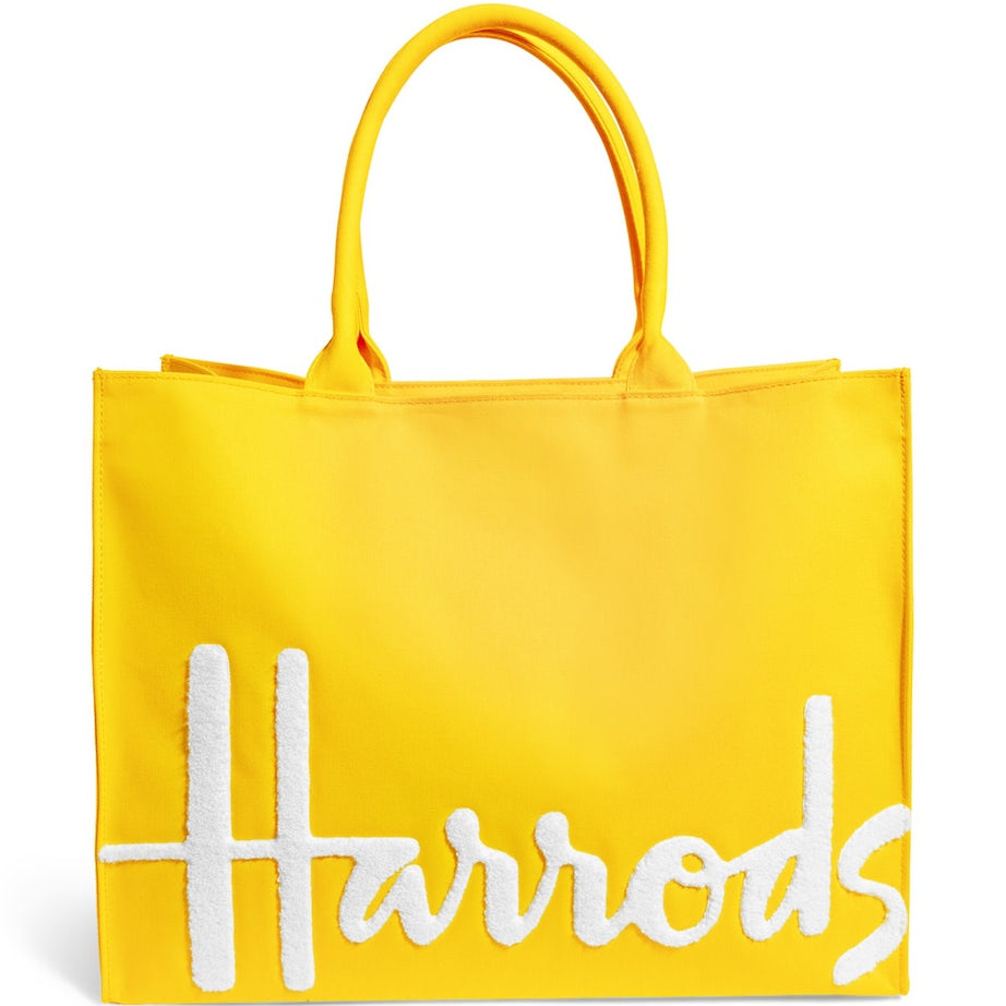 Yellow Large Cotton Logo Tote Bag