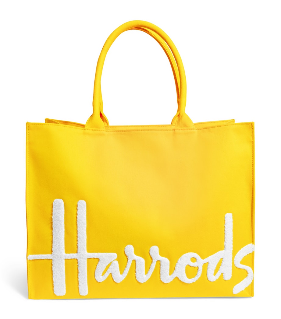 Yellow Large Cotton Logo Tote Bag