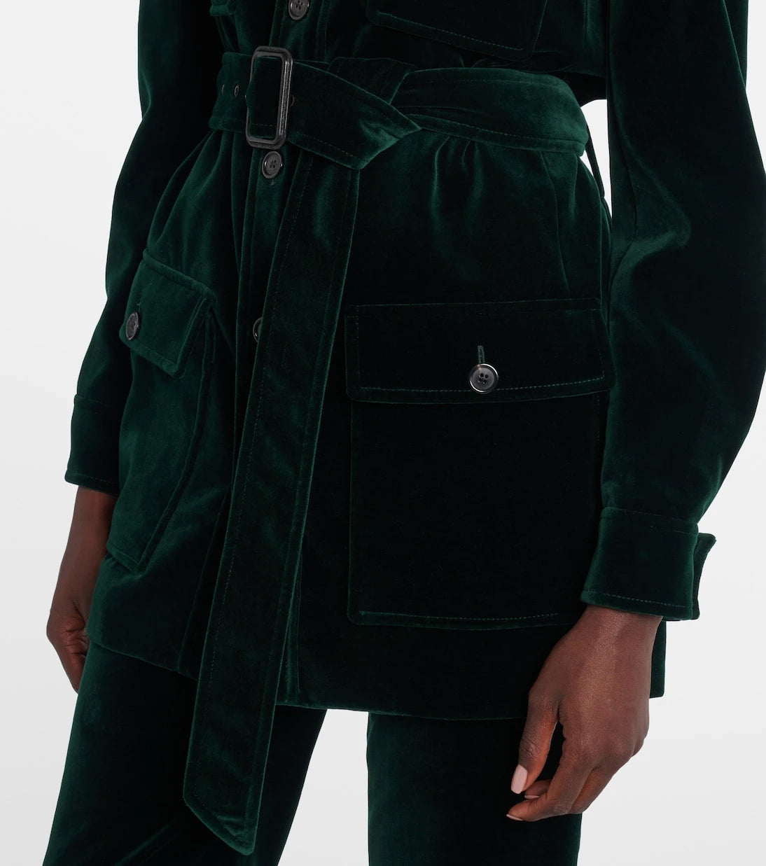 Saint Laurent - Saharienne cotton velvet jacket