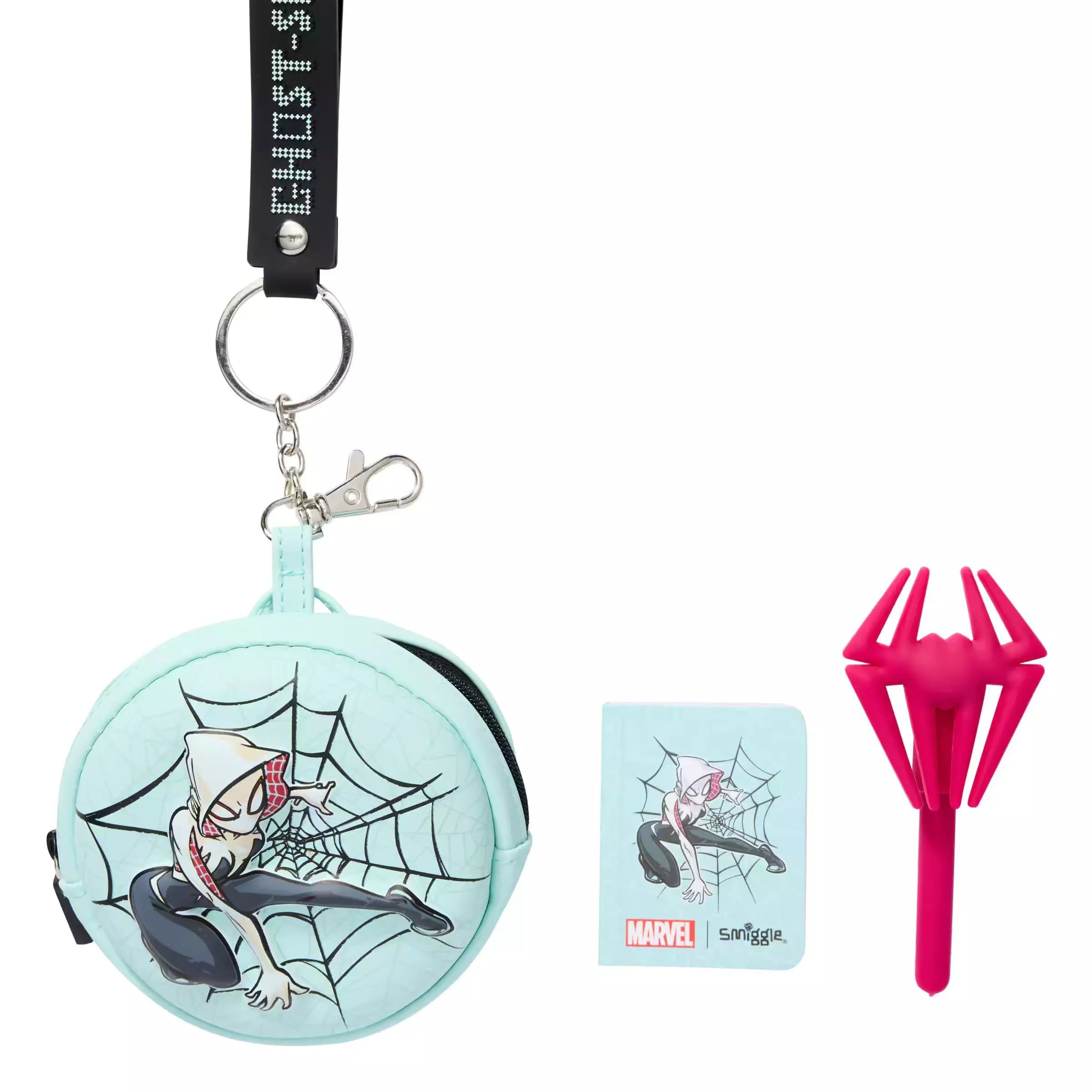 Smiggle - Spider Man Mini Pen and Notepad Keychain