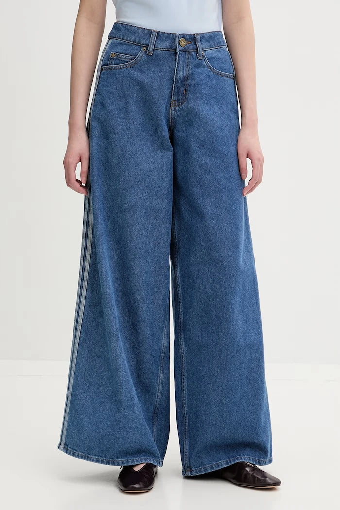adidas Originals дънки wide leg дамски Firebird
