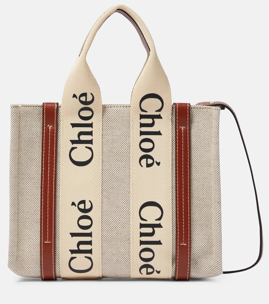 Chloé - Woody Small canvas tote