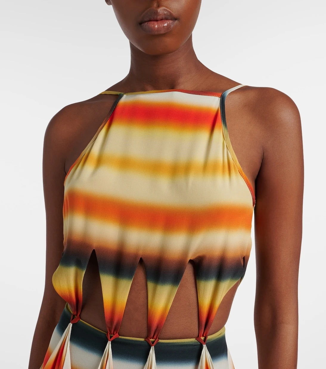 Loewe - Paula's Ibiza striped silk maxi dress