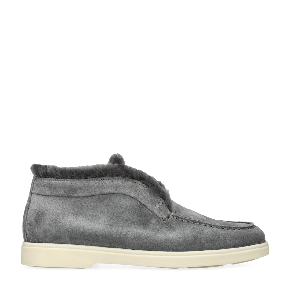 Grey Suede Fortune Ankle Boots
