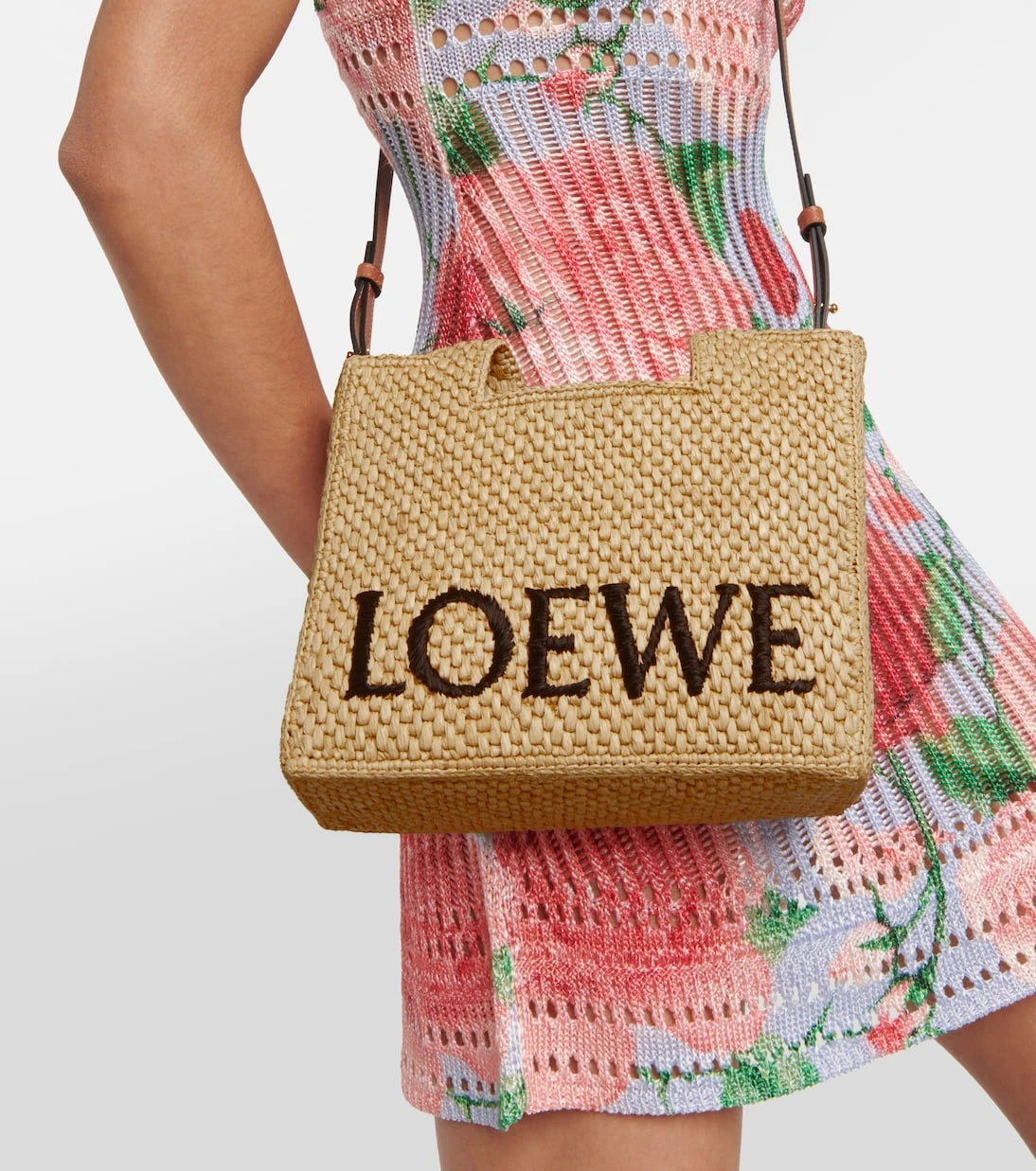 Loewe - Paula's Ibiza Small logo raffia tote bag