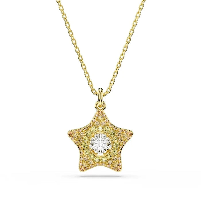Swarovski kadın kolye uçlu altın kaplama model zirkonlu SUBLIMA