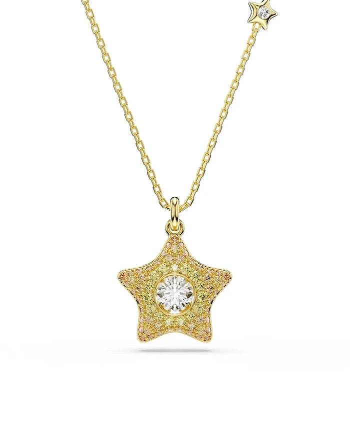 Swarovski kadın kolye uçlu altın kaplama model zirkonlu SUBLIMA