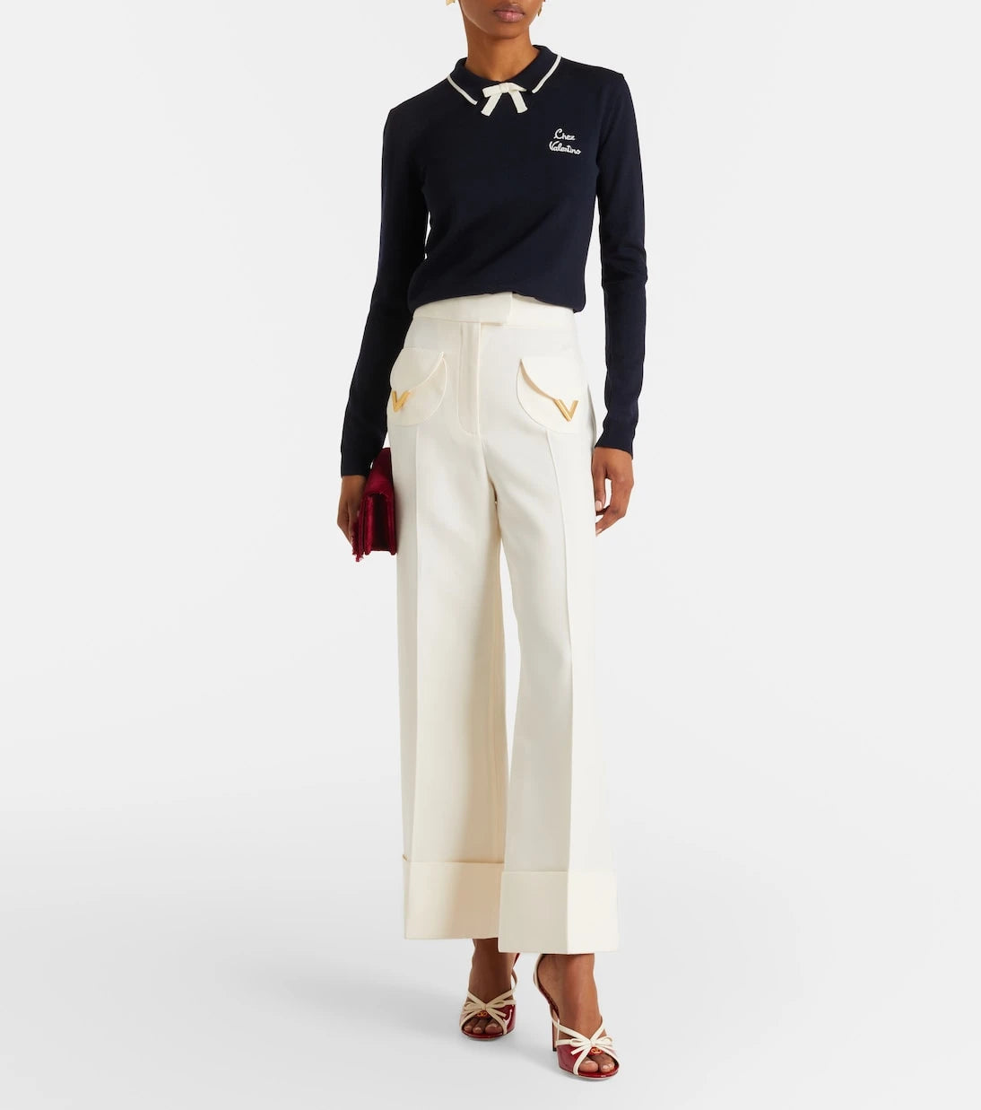 Valentino - Chez Valentino virgin wool polo sweater