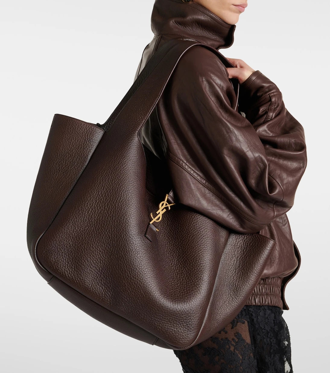 Saint Laurent - Le 5 à 7 Bea Large leather shopper