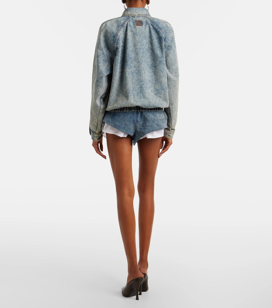 Magda Butrym - Belted denim shorts