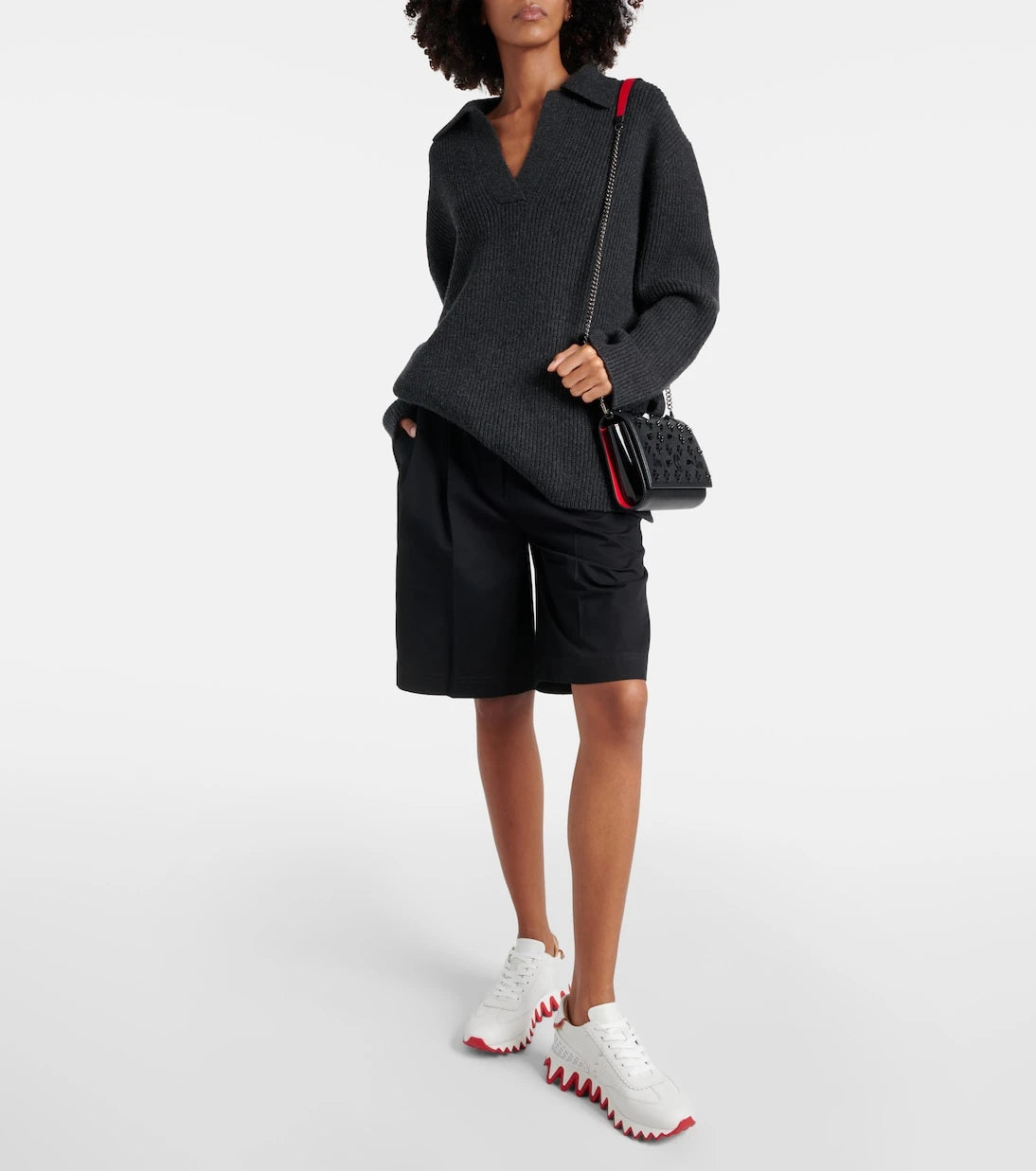 Christian Louboutin - Loubishark leather sneakers