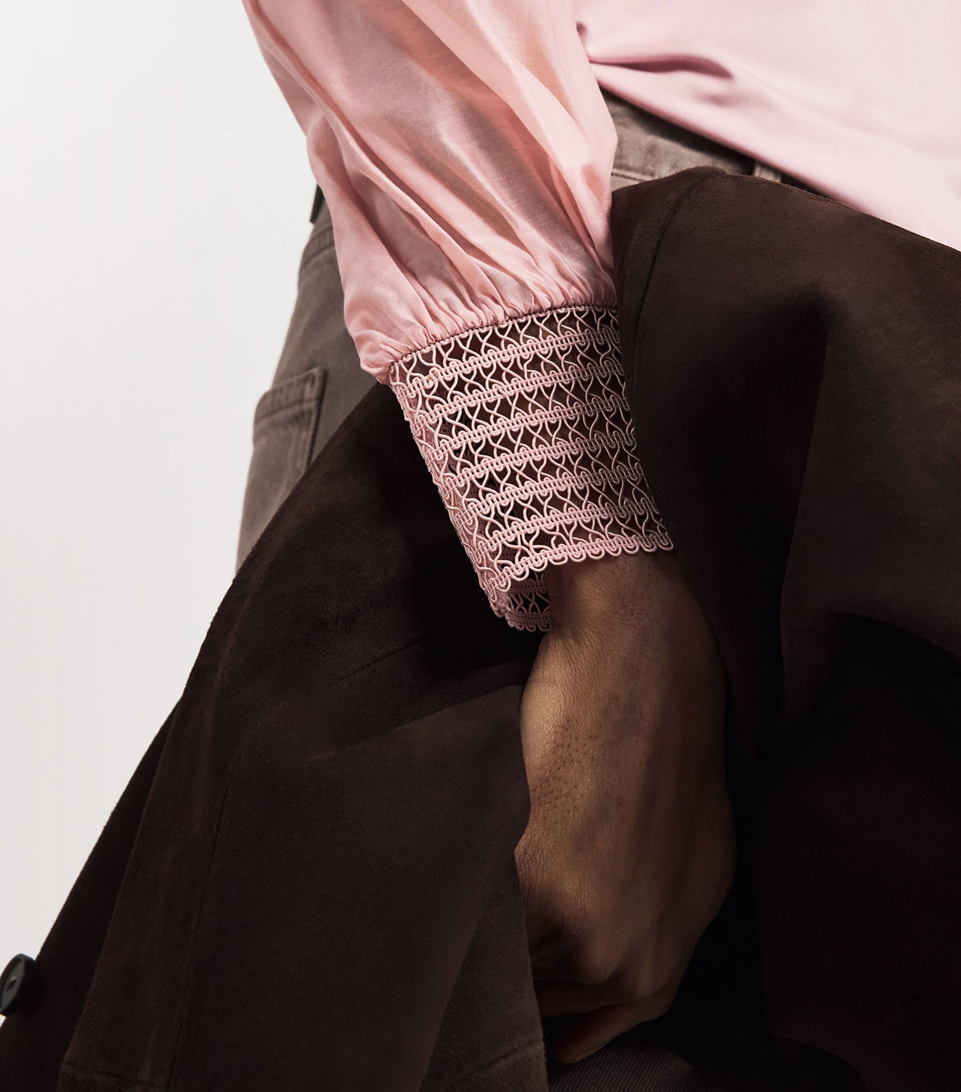 ME+EM Pink Balloon Sleeve Blouse