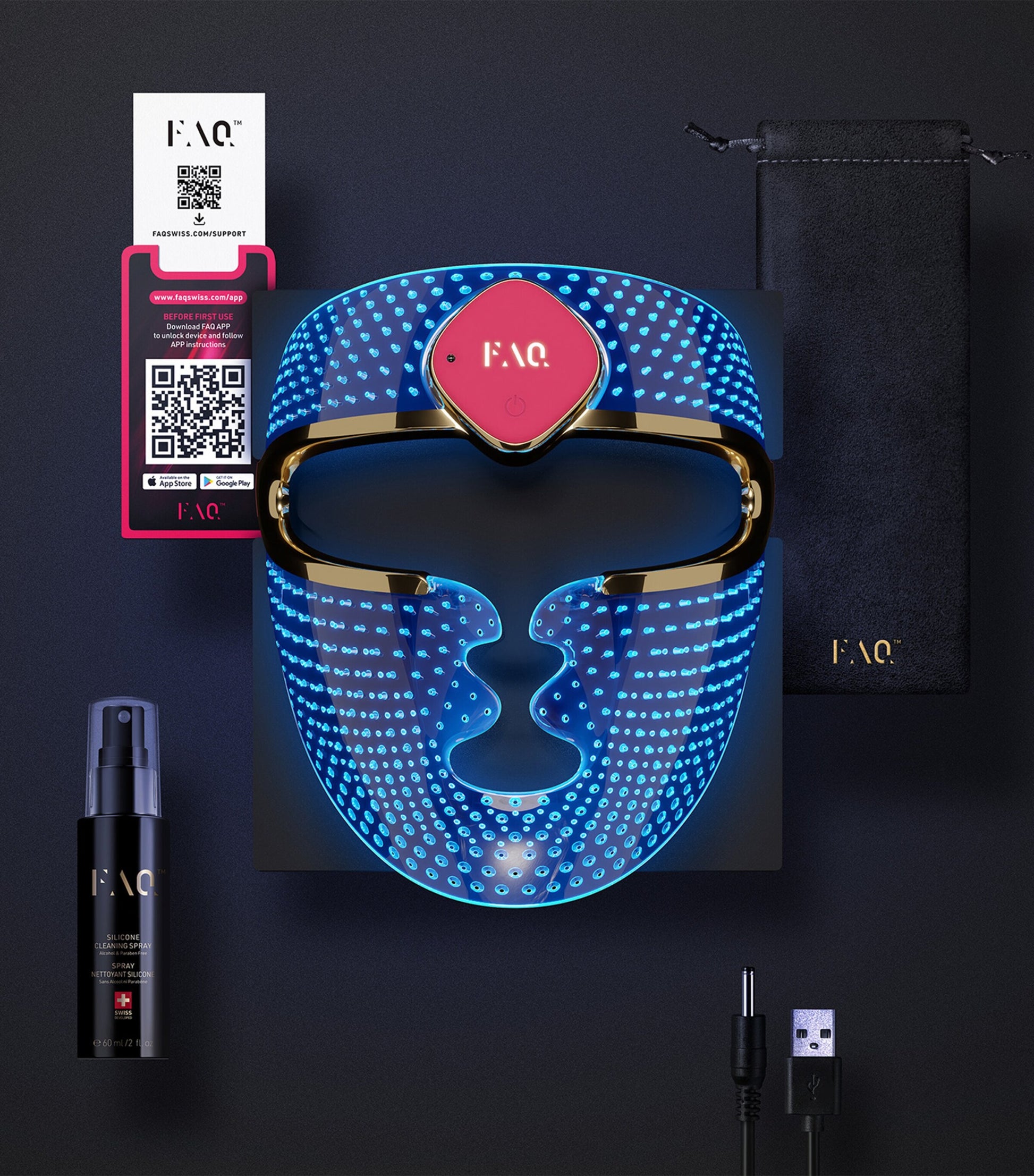 201 Ultra-Lightweight Silicone LED Anti-Ageing Face Mask Treatment