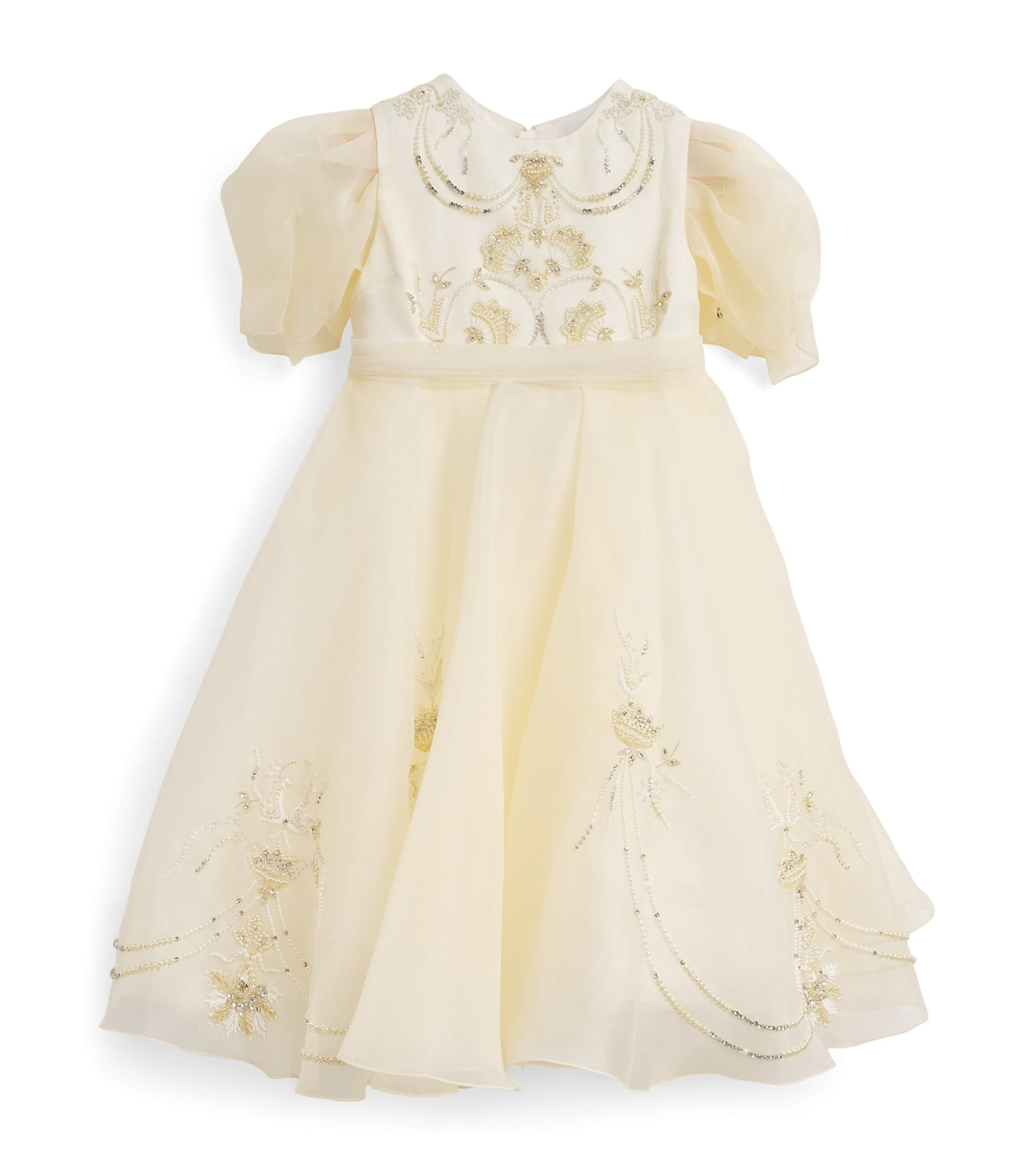 MAISON AVA Ivory Tulle Embellished Dress (2-14 Years)
