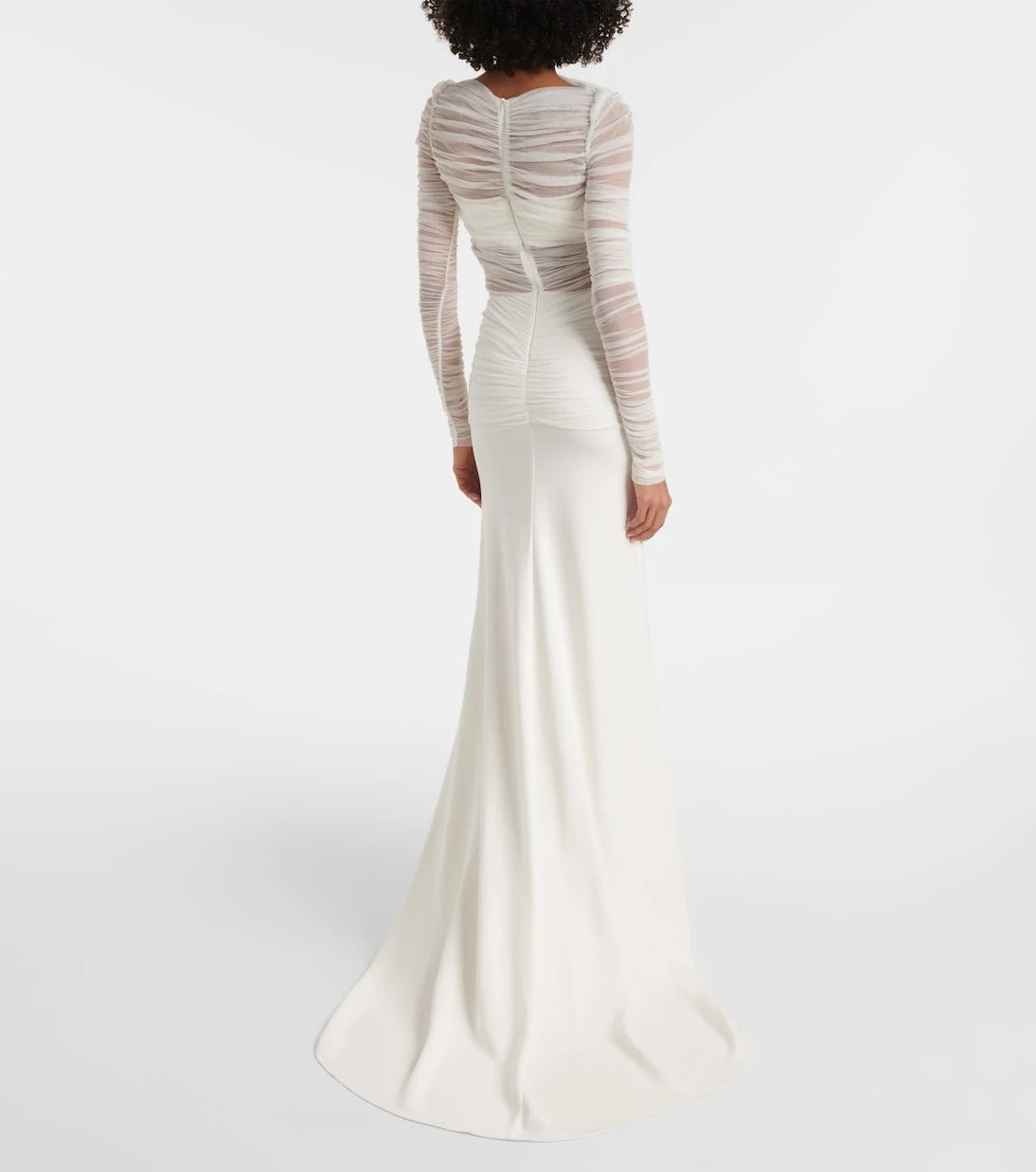Christopher Esber - Bridal veiled silk tulle gown