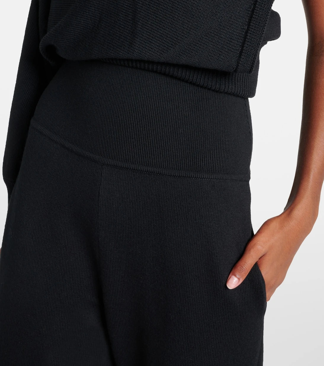 Alaïa - High-rise wool-blend straight pants