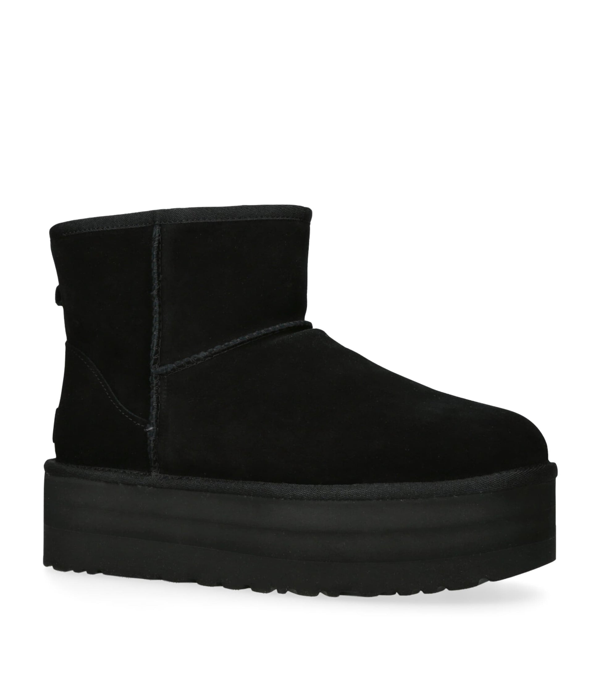 Black Suede Classic Mini Platform Boots