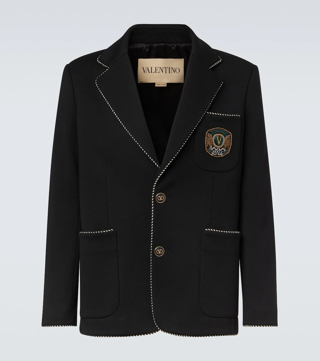 Valentino - Embroidered virgin wool blazer