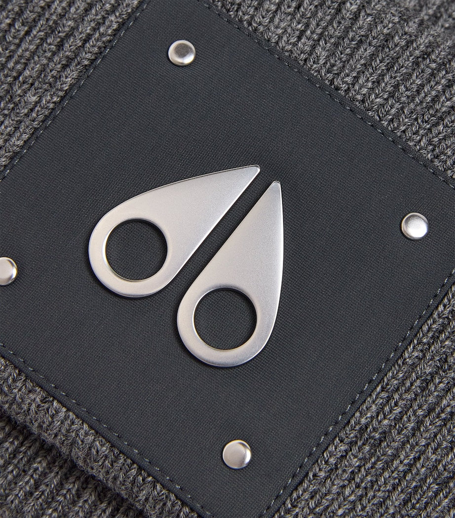 Moose Knuckles Wool Logo Beanie