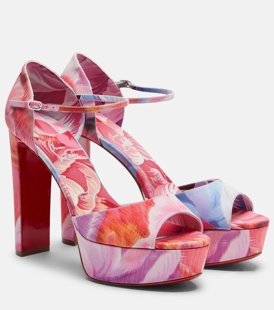 Christian Louboutin - Sandaloo 130 floral platform sandals