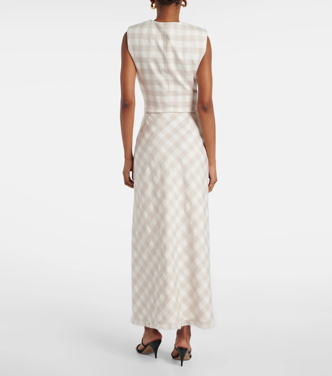 Simkhai - Noelle checked maxi skirt