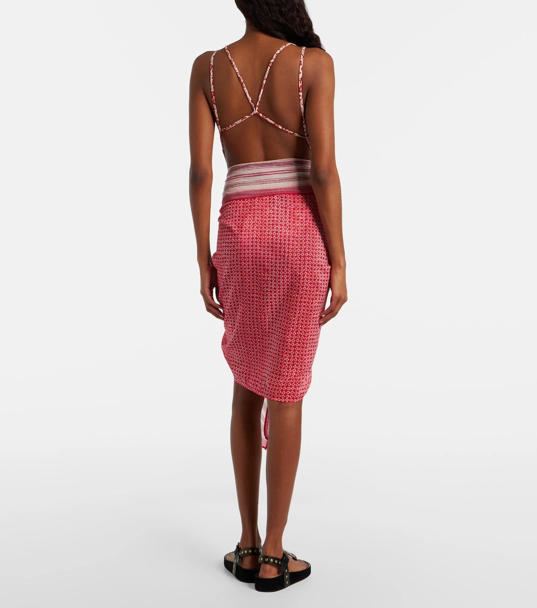 Isabel Marant - Printed cotton and silk beach cover-up