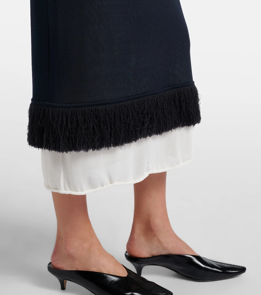 Bottega Veneta - Knitted silk midi skirt