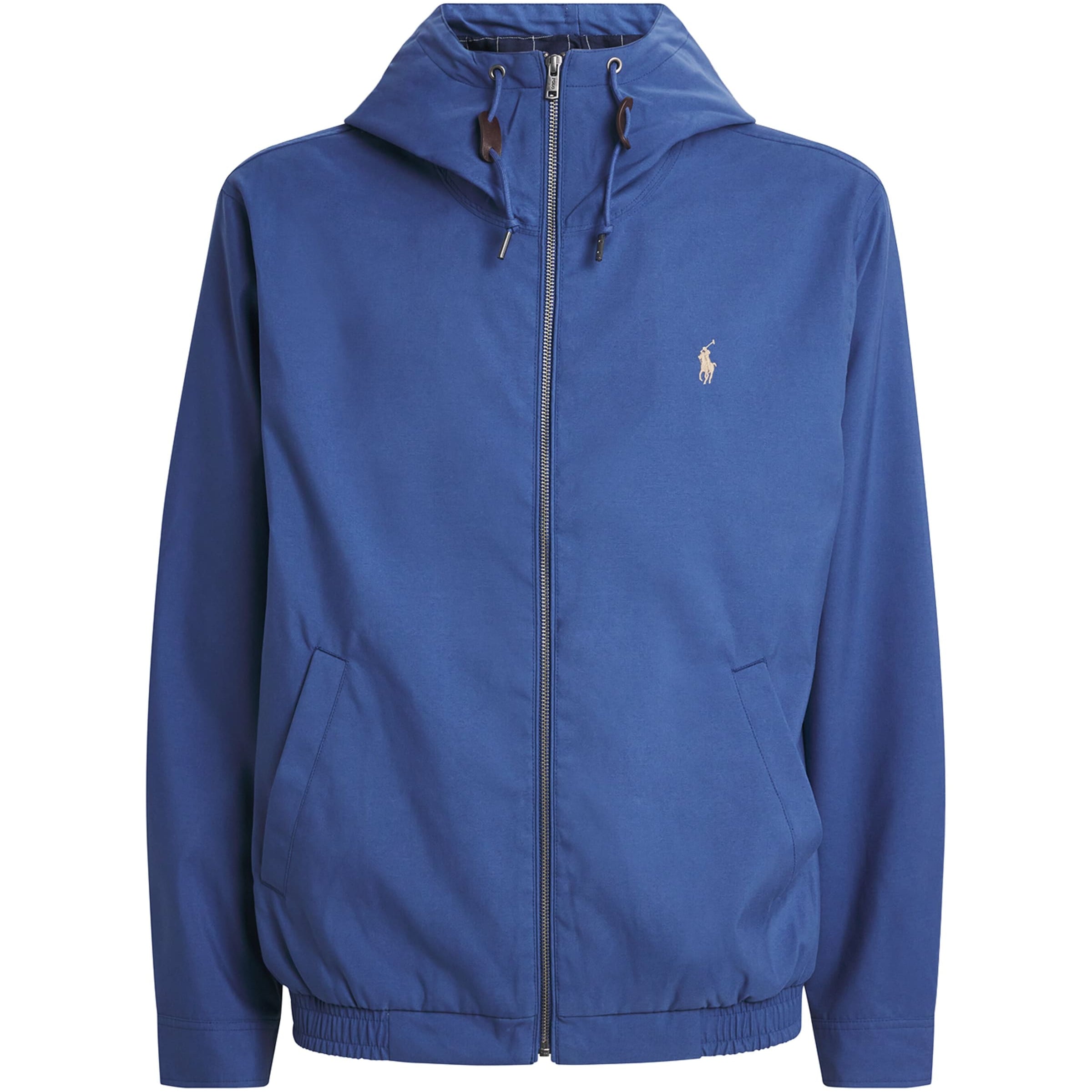 Polo Ralph Lauren Blue Water-Repellent Hooded Harrington Jacket