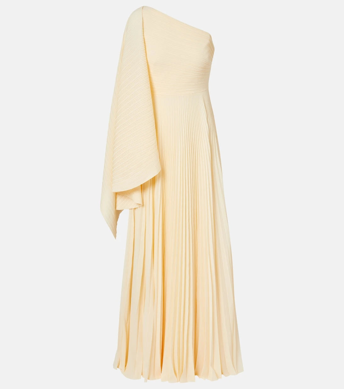 Solace London - Maci pleated one-shoulder gown