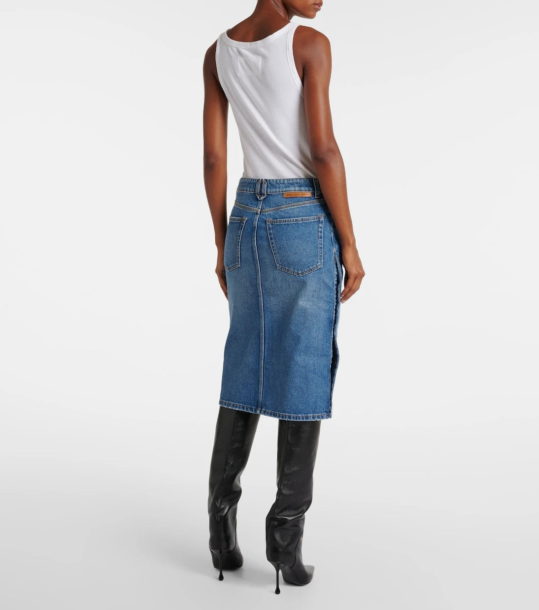 Stella McCartney - Mid-rise denim pencil skirt