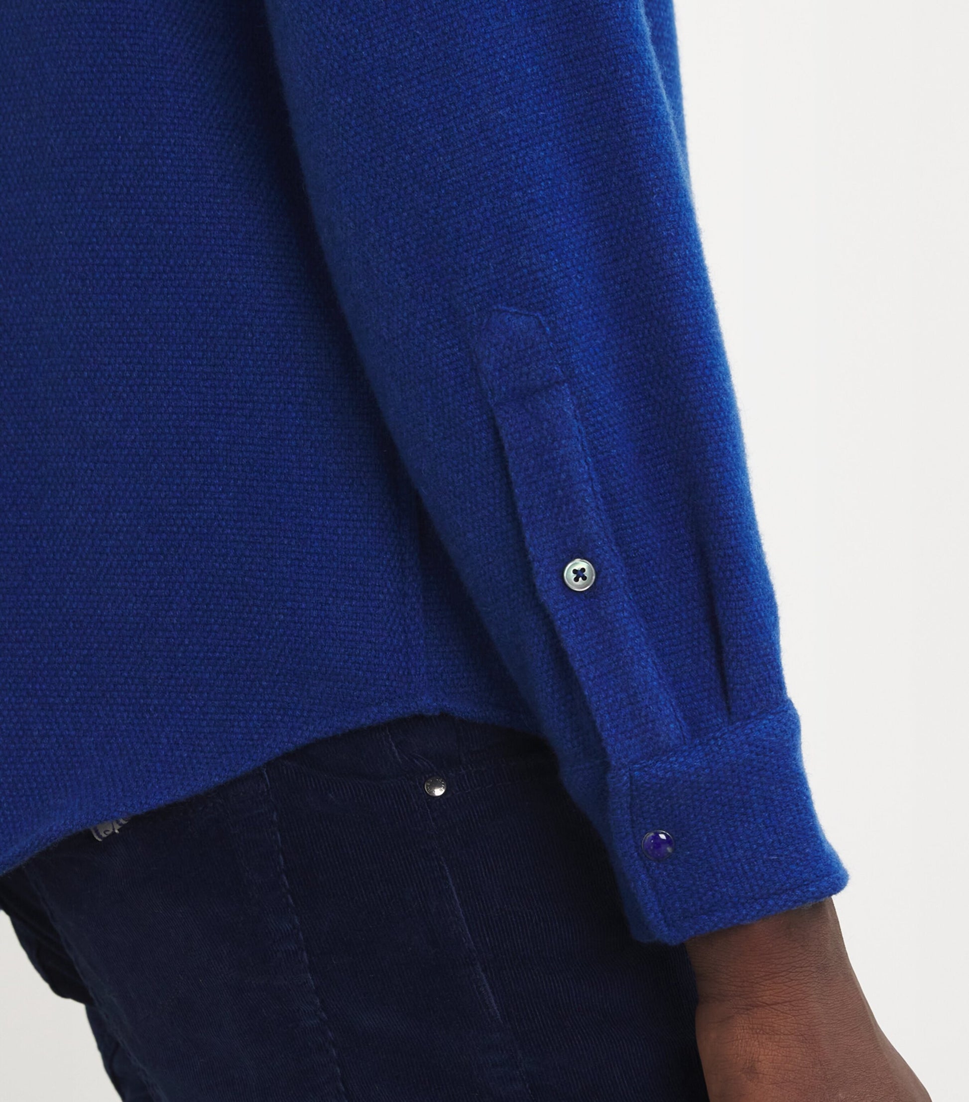 Unisex Cashmere and Lapis Lazuli Shirt