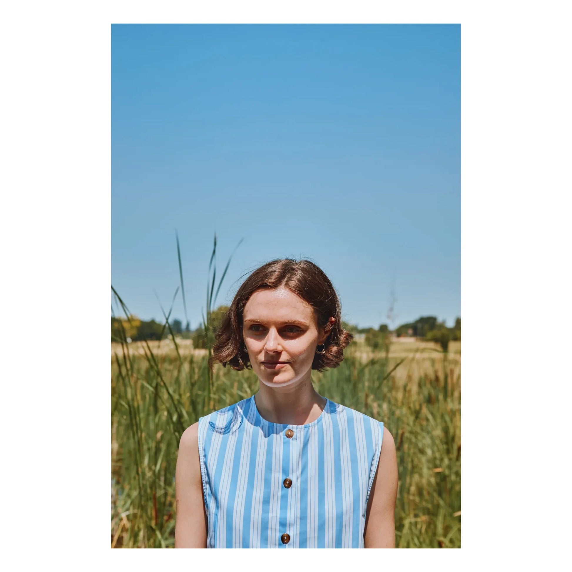 Poudre Organic - Vanilla Stripes Blouse | Blue