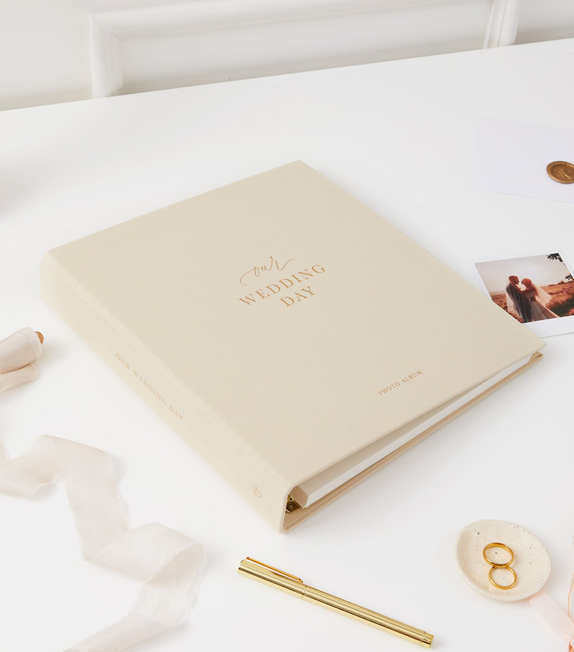 Blush and Gold Our Wedding Day Photo Album