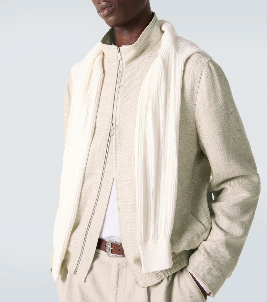 Brunello Cucinelli - Silk, linen, and wool jacket