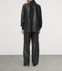 AllSaints Black Leather Ash Lea Trousers