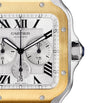 Stainless Steel and Yellow Gold Santos de Cartier Watch 43.3mm