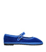 Flabelus Blue Velvet Oe Mary Janes