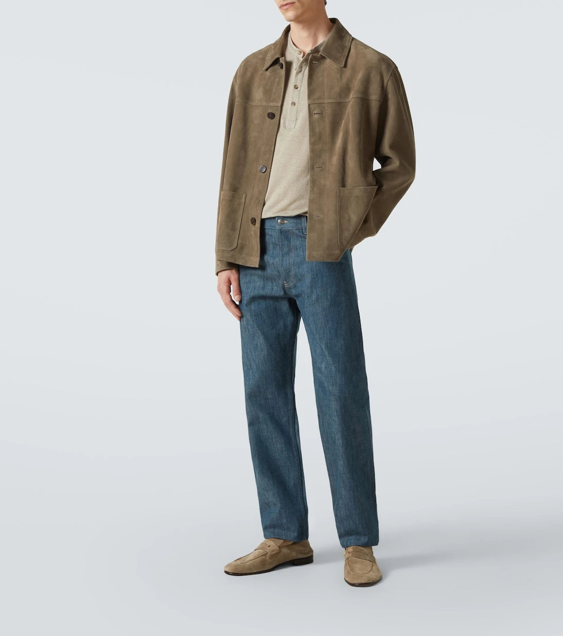 Thom Sweeney - Linen-blend Henley shirt