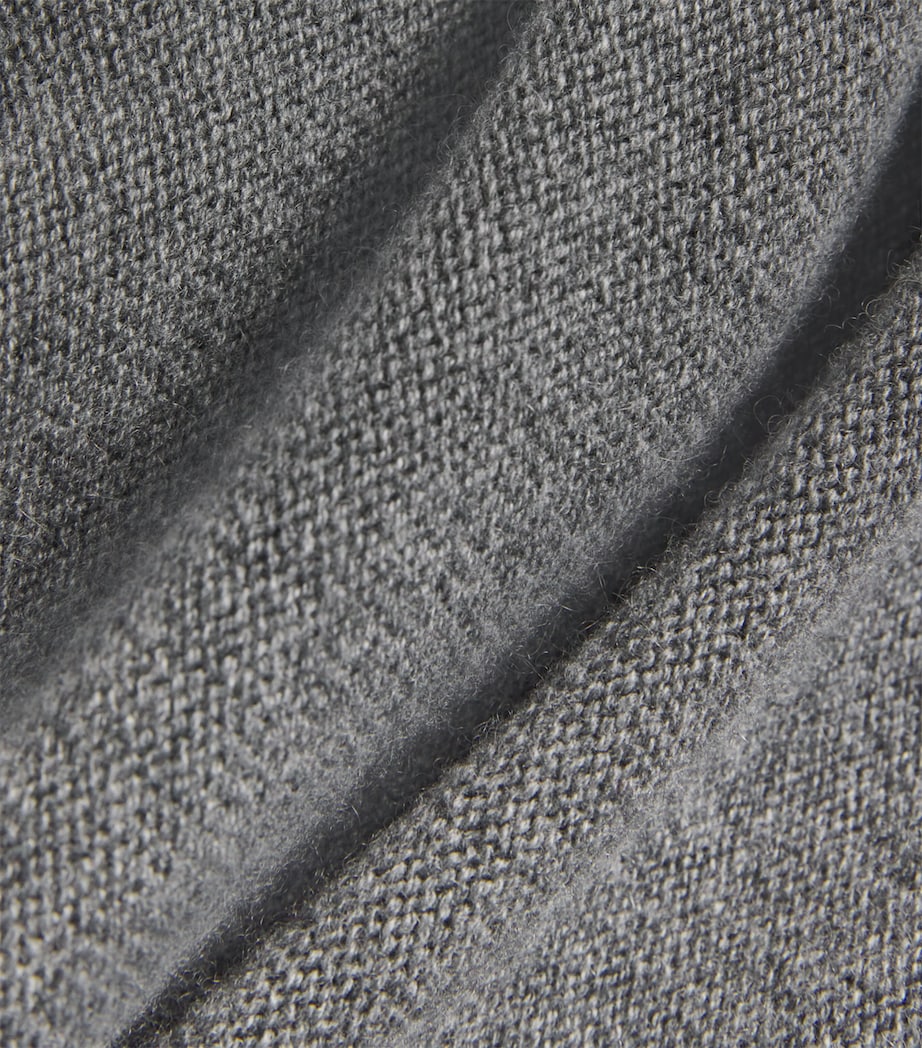 Eskandar Grey Cashmere Wide Rollneck Sweater Dress