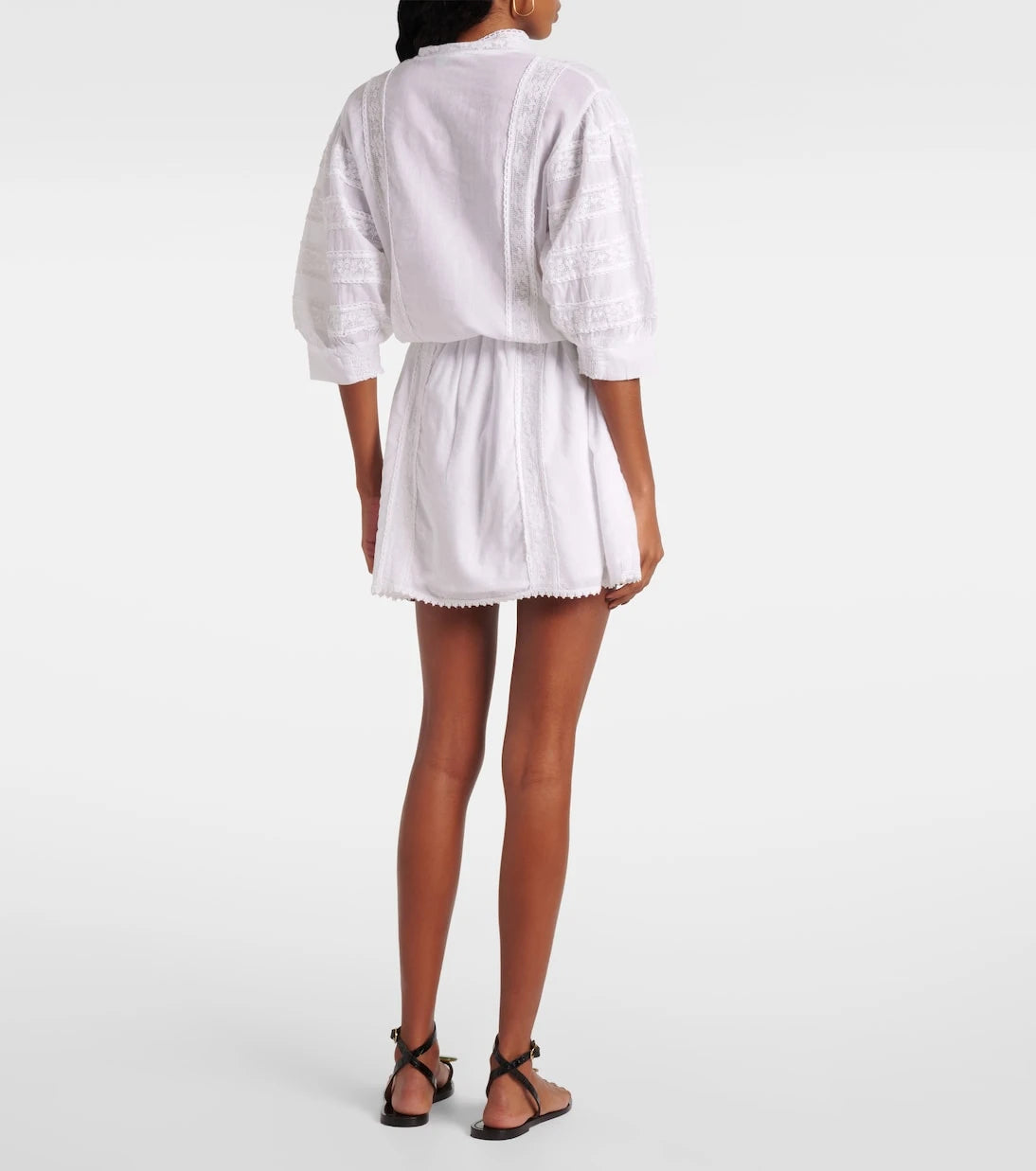Melissa Odabash - Rita lace-trimmed cotton minidress