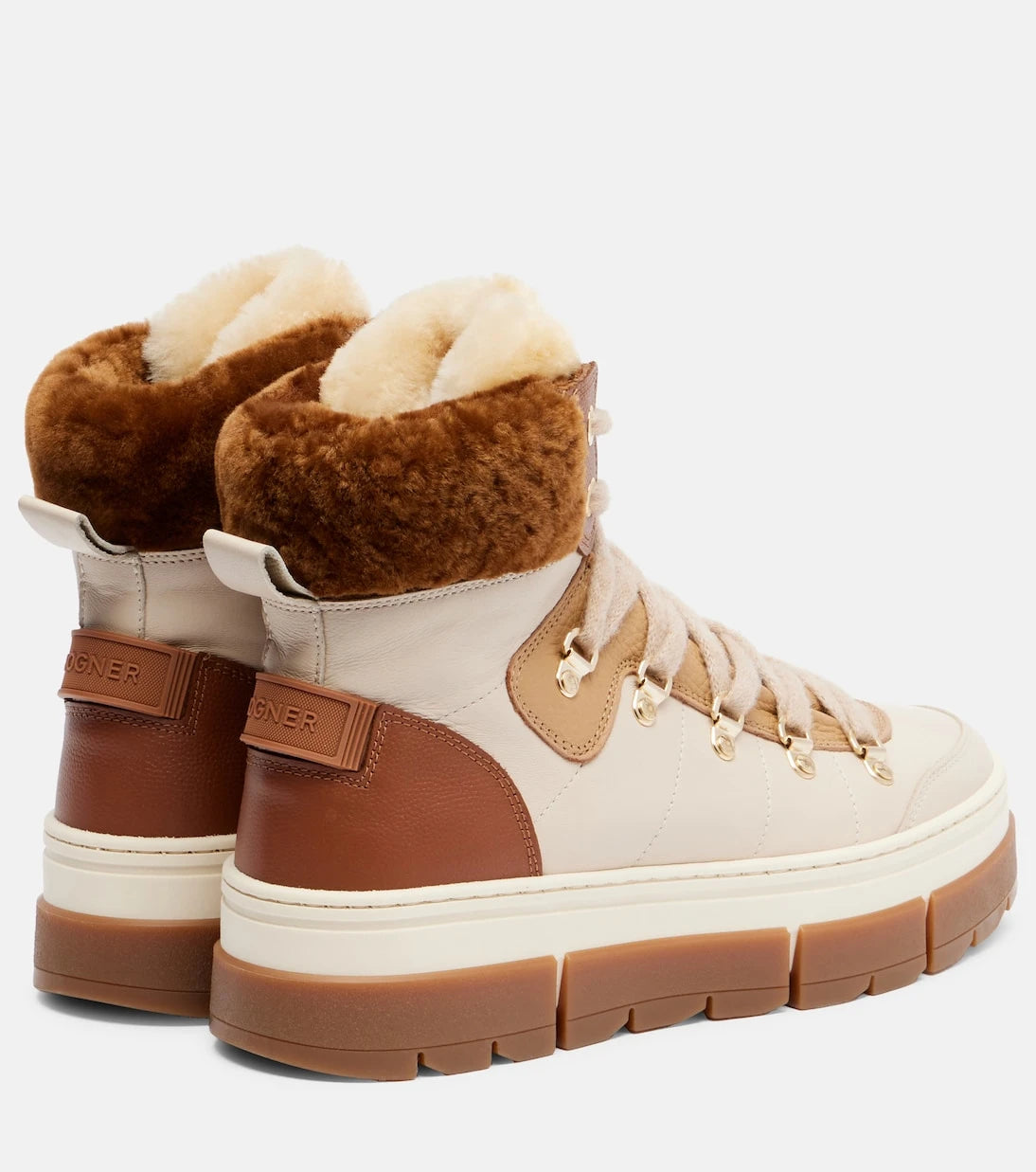 Bogner - Vaduz shearling-trimmed leather ankle boots
