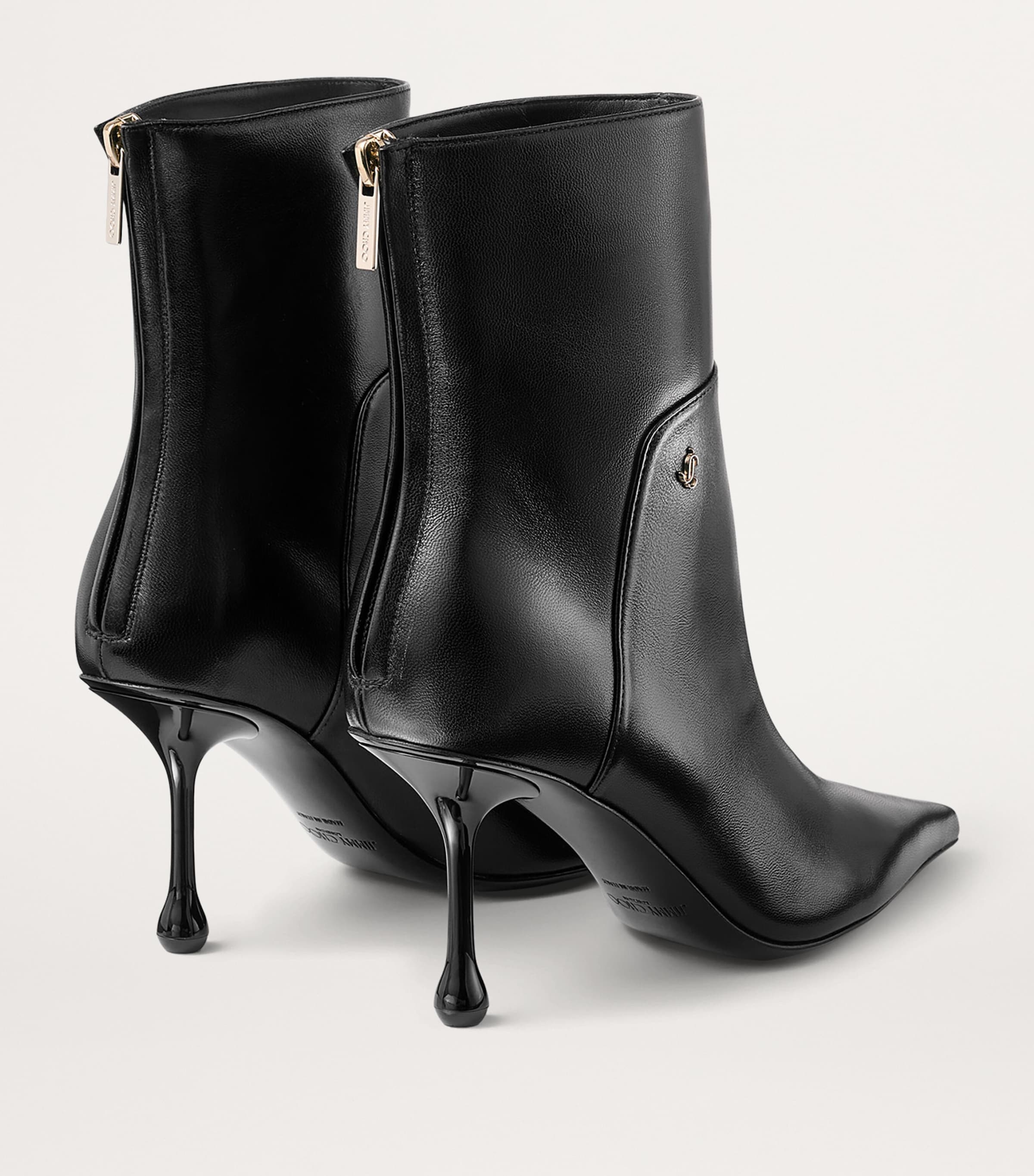 Jimmy Choo Black Cycas 80 Lambskin Ankle Boots